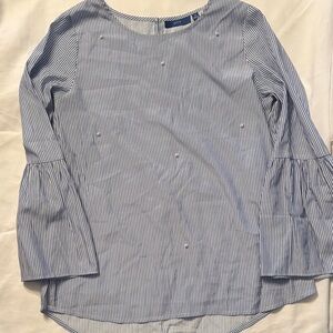 Apt. 9 Women's Blue Pinstripe With Pearls